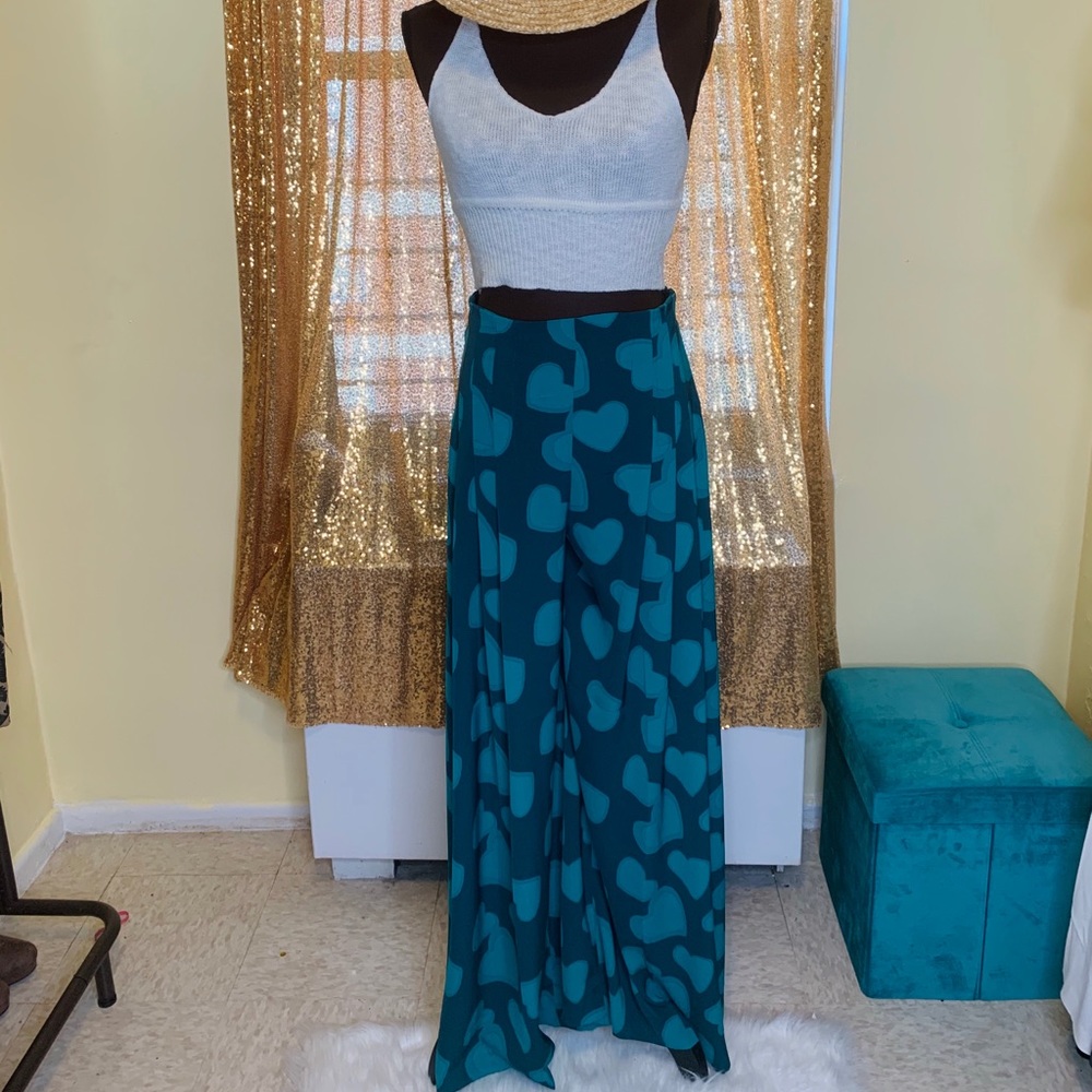 Wide Leg Pants Green Size 6